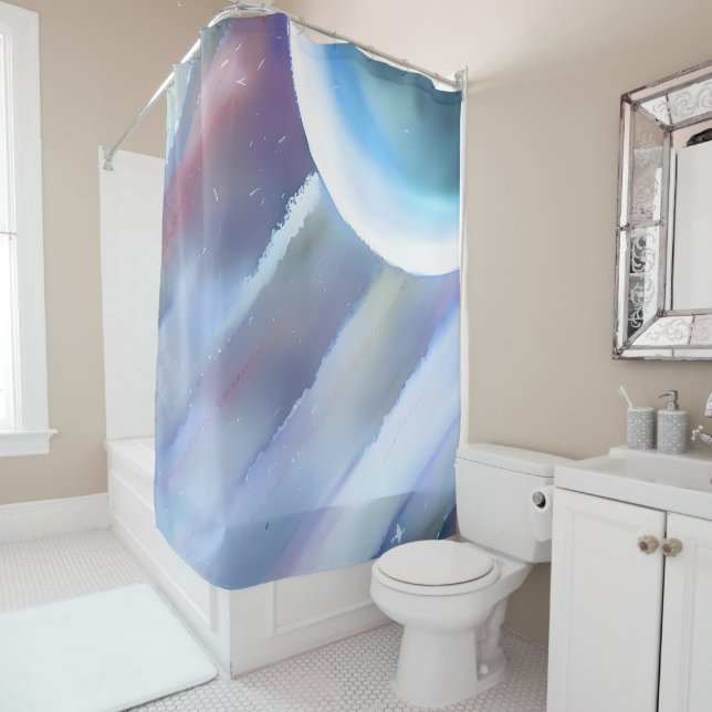 Rideaux De Douche Galaxie, Univers, Étoiles, Espace extra-atmosphéri (En situation)