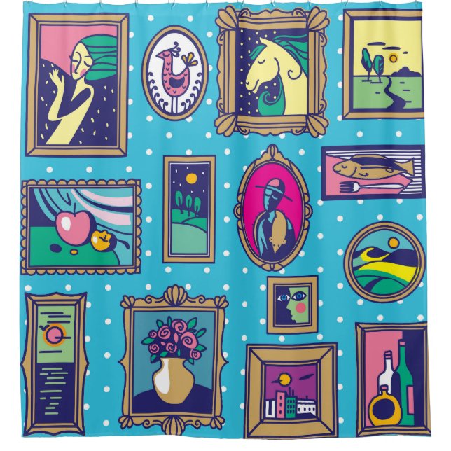 Rideaux De Douche Galerie murale : collection d'images diverses (Devant)