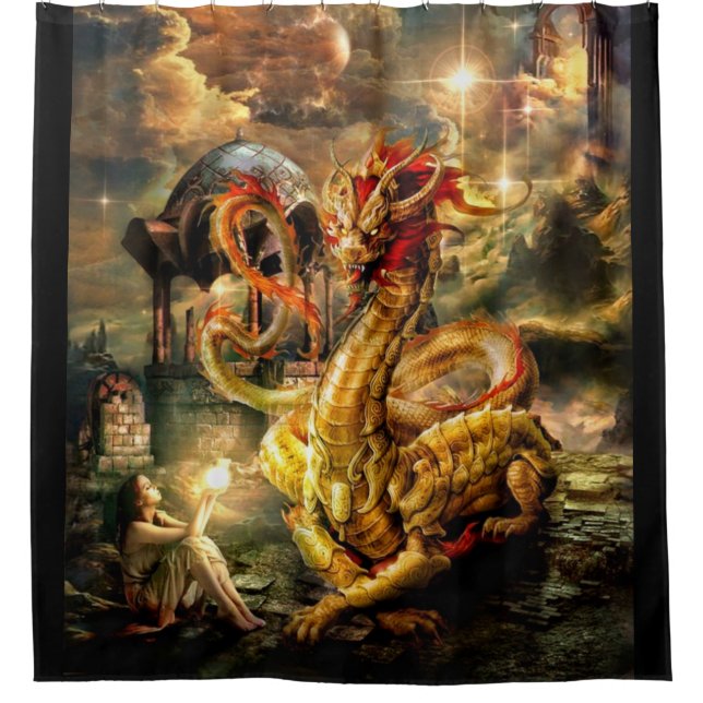 Rideaux De Douche Gardien de dragons (Devant)
