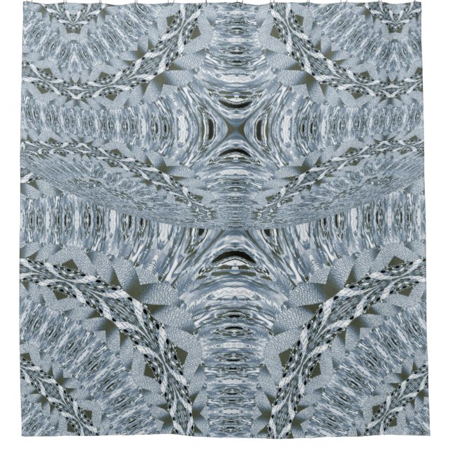 Rideaux De Douche Gemme de pierre grise de diamant (Devant)