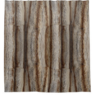 RIDEAUX DE DOUCHE GENUINE CHINCHILLA FUR LOOK