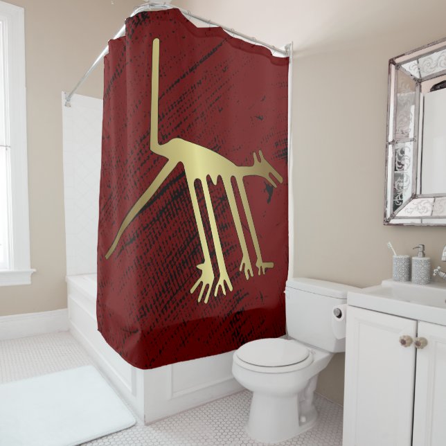 Rideaux De Douche Géoglyphes Nazca Pérou Animaux (En situation)