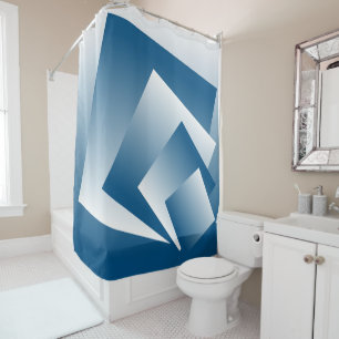 Rideaux De Douche Géométrie bleu sarcelle