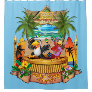 RIDEAUX DE DOUCHE GETTING BIZARRE AU TIKI