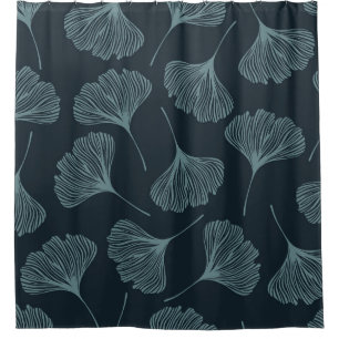 Rideaux De Douche Ginkgo Feuilles : Elégant Motif sans Seamless.