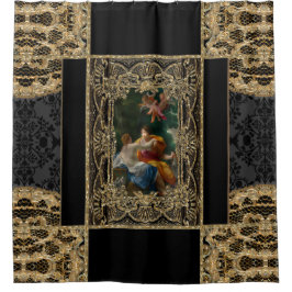 Rideaux De Douche Girly élégant baroque d'autorisation élevée