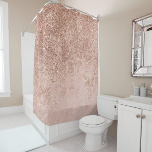 Rideaux De Douche Girly rougissent le marbre rose de parties