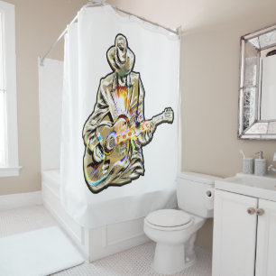 Rideaux De Douche Gitarren Blues Mann - Sentez-le