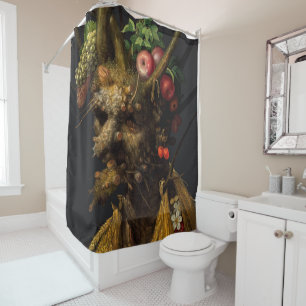 Rideaux De Douche Giuseppe Arcimboldo - Quatre saisons en une tête