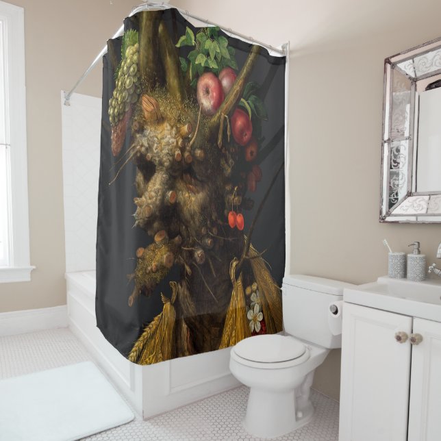 Rideaux De Douche Giuseppe Arcimboldo - Quatre saisons en une tête (En situation)