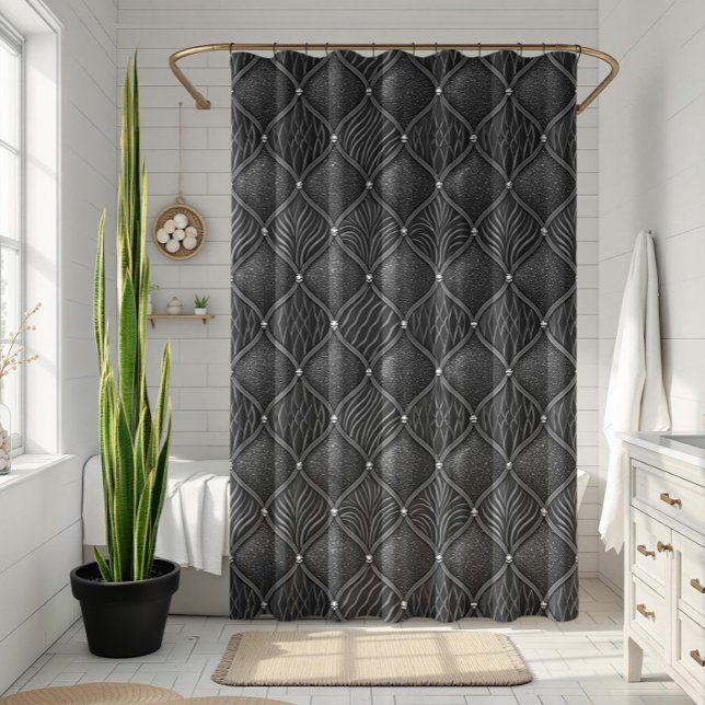 Rideaux De Douche Glamour Art Déco Motif Noir (Créateur téléchargé)