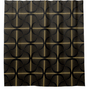 Rideaux De Douche Glamour Art Déco : Motifs dorés