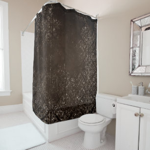 Rideaux De Douche Glimmery Bronze Grunge   Riche Brown verre Damas
