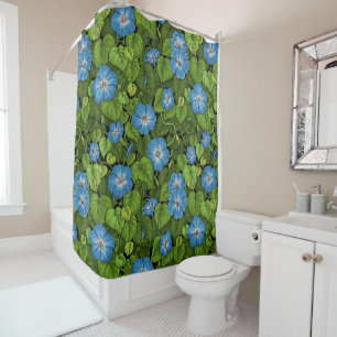 Rideaux De Douche Gloire du matin en bleu et vert