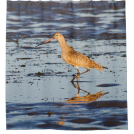 Rideaux De Douche Godwit marbré dans l'océan