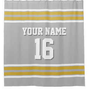 Rideaux De Douche Gold White Stripes Sports Jersey