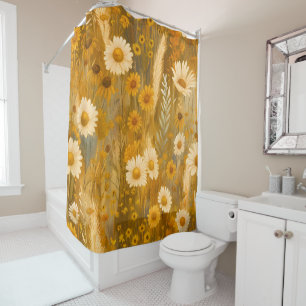 Rideaux De Douche Golden Automne Fleur sauvage - Rustic Fall