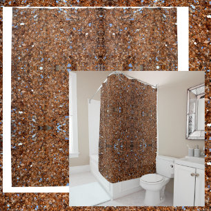 Rideaux De Douche Golden Glass Brown