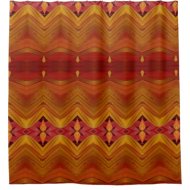 Rideaux De Douche Golden Ikat (Devant)