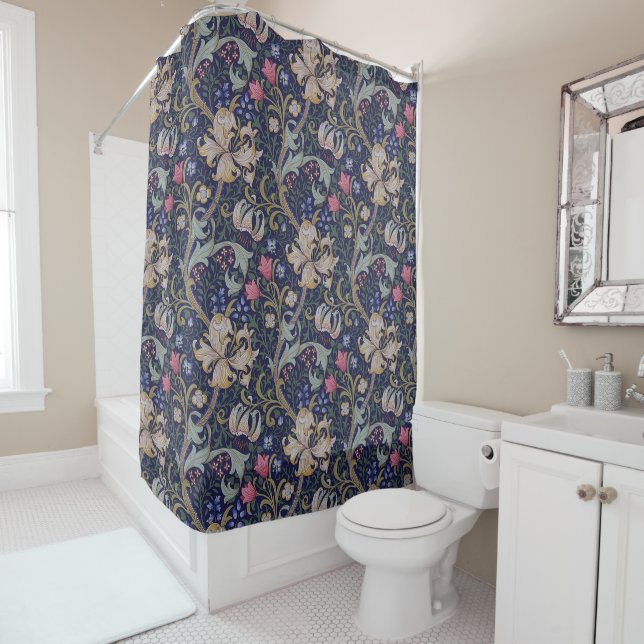 Rideaux De Douche Golden Lily, William Morris (En situation)