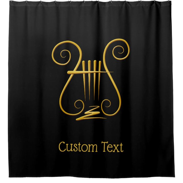 Rideaux De Douche Golden lyre (Devant)