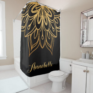 Rideaux De Douche Golden Mandala