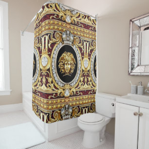 Rideaux De Douche Golden Medusa Gems