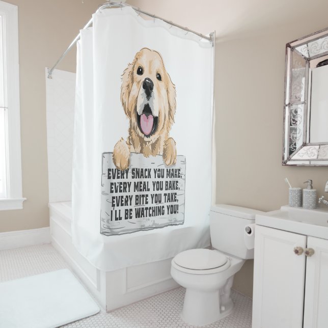 Rideaux De Douche Golden Retriever Chien (En situation)