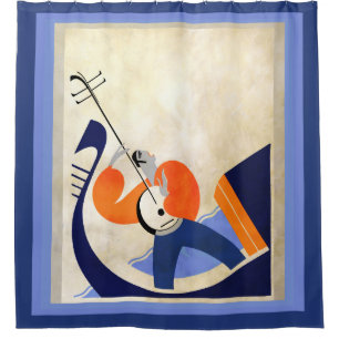 Rideaux De Douche Gondolier chantant Art déco
