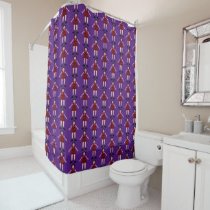 Rideaux De Douche Gothique Halloween Vampire Lady Patterned