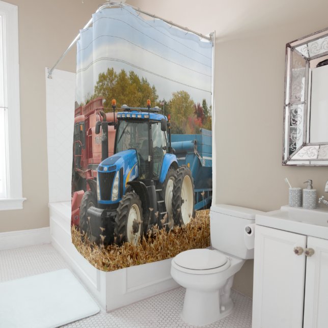 Rideaux De Douche Grand bleu (En situation)