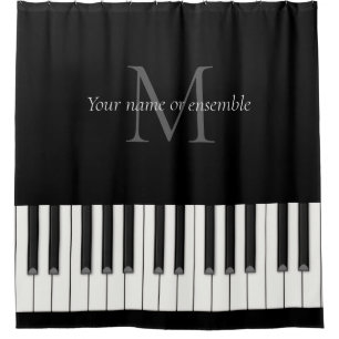 Rideaux De Douche Grand clavier de piano Monogramme