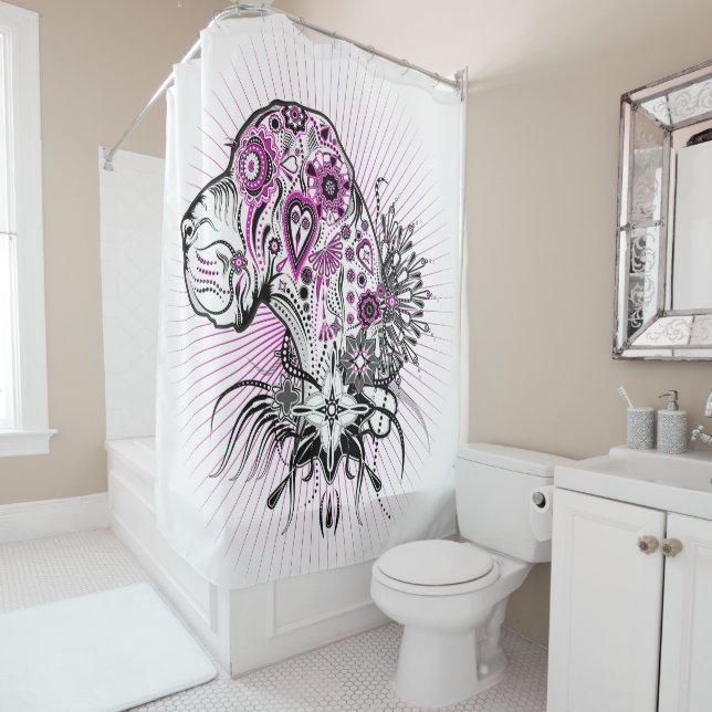 Rideaux De Douche Grand Dane Portrait (En situation)