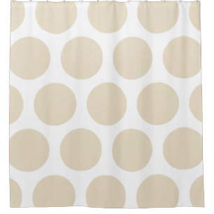Rideaux De Douche Grand motif de pois : Beige
