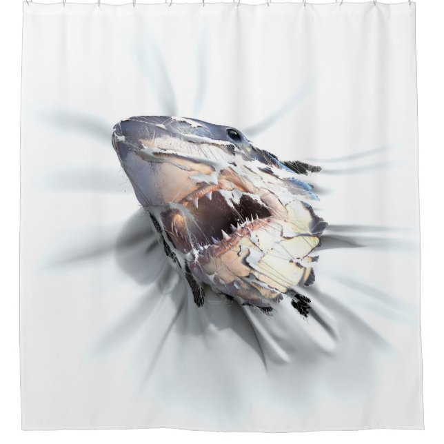 Rideaux De Douche Grande coupure de requin blanc (Devant)