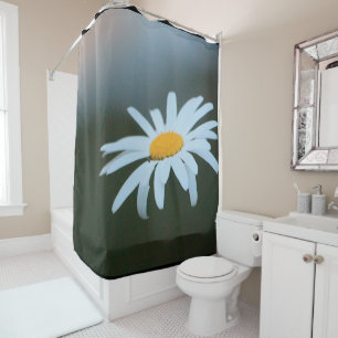 Rideaux De Douche Grande Fleur marguerite blanche