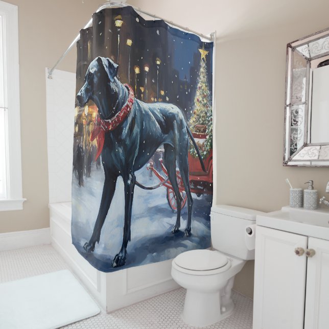 Rideaux De Douche Grande saison de Noël Dane (En situation)