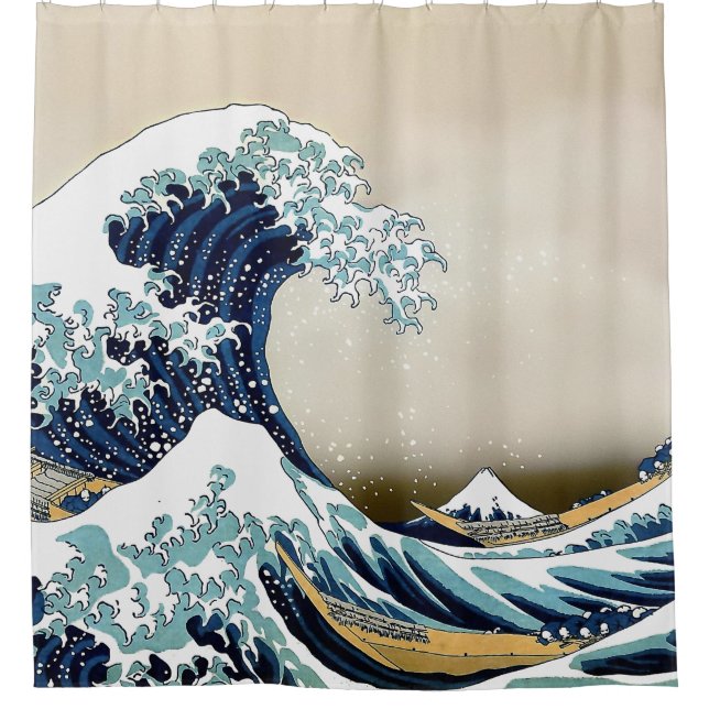 Rideaux De Douche Grande vague reconstituée outre de Kanagawa par (Devant)