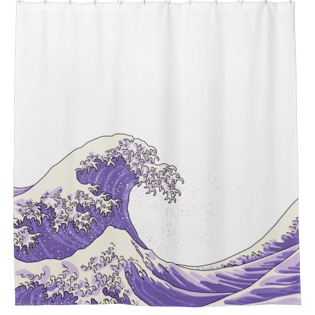 Rideaux De Douche Grande vague - violet (Devant)