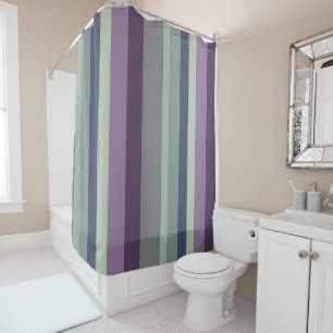 Rideaux De Douche Grandes Abstraites violettes, bleues et vertes