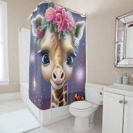 Rideaux De Douche Graphique de Giraffe Bébé mignonne