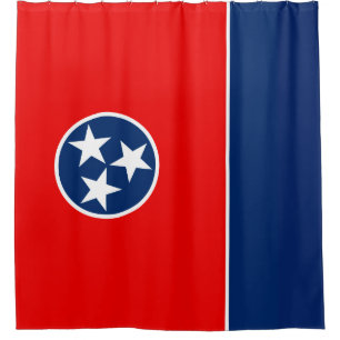 Rideaux De Douche Graphique Drapeau d'état dynamique du Tennessee s