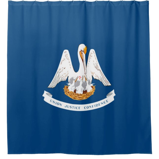 Rideaux De Douche Graphique Drapeau Dynamique Louisiane sur un (Devant)