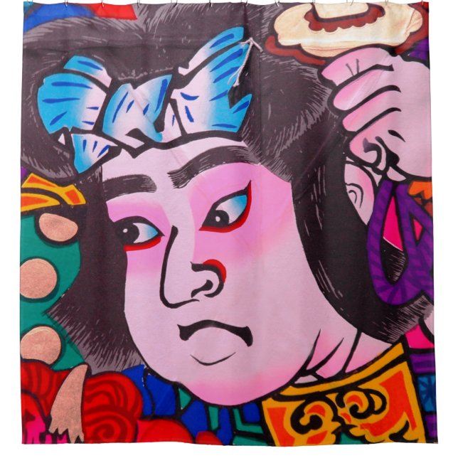 Rideaux De Douche Graphique sur Kiteart traditionnel japonais, cerf- (Devant)