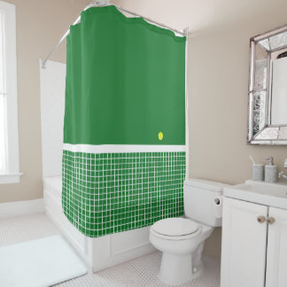 Rideaux De Douche Grass ~ Tennis Court avec bal