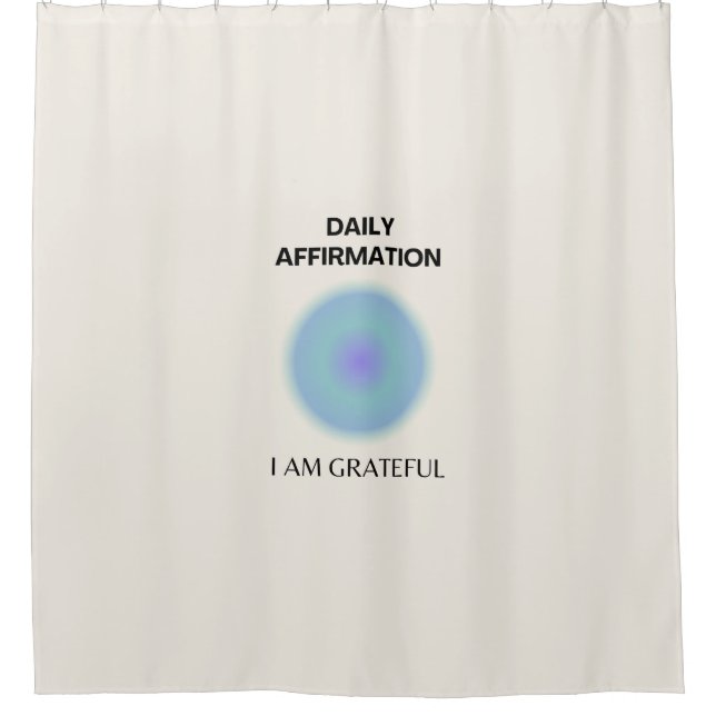 Rideaux De Douche Gratuit Affirmation Quotidienne Positive Spirituel (Devant)