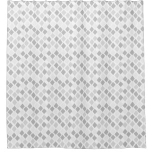 Rideaux De Douche Gray Funky Diamond Motif géométrique