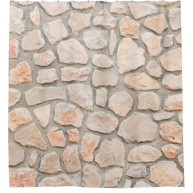 Rideaux De Douche Gray stone wall background. stone, texture, wall,  (Devant)
