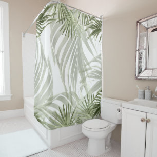 Rideaux De Douche Green Palm Bliss 1 #art #naturel