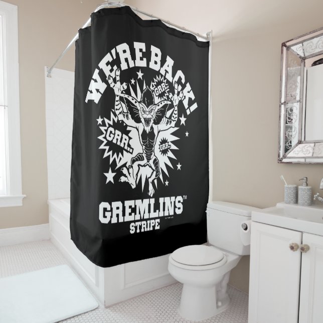 Rideaux De Douche Gremlins | Stripe Nous sommes de retour (En situation)
